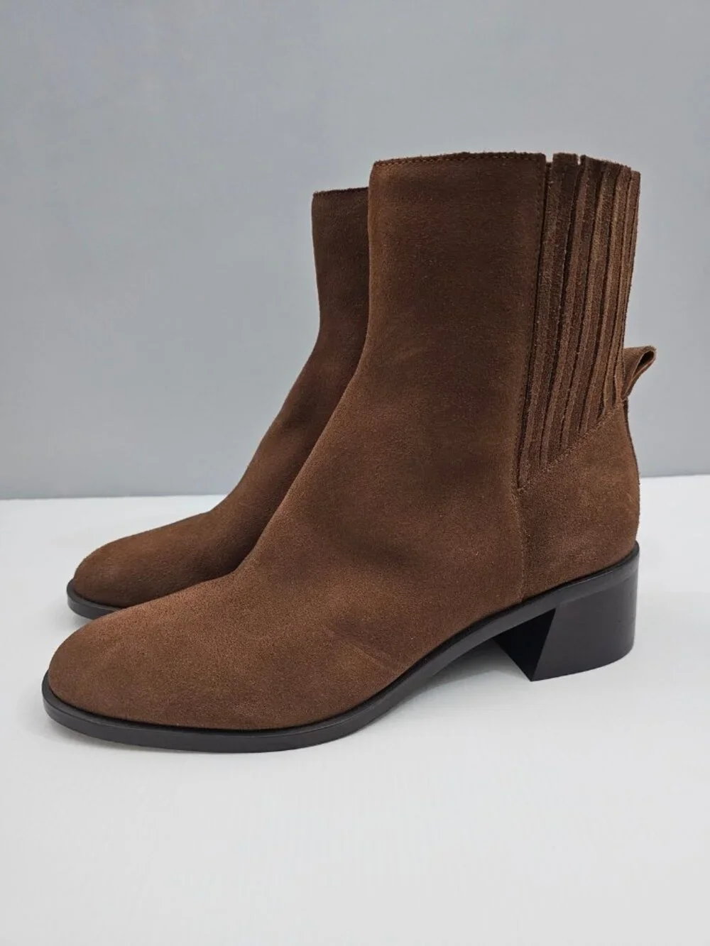 Dolce Vita Linny H20 Waterproof Suede Ankle Boots Size 9.5 Truffle Brown Chelsea
